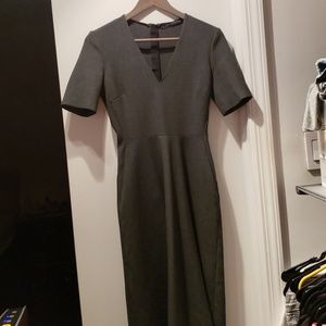 Zara women long v neck long dress size xs